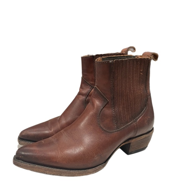 ***SOLD****Frye Cognac Sacha Chelsea Boots - Picture 4 of 6